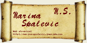 Marina Spalević vizit kartica